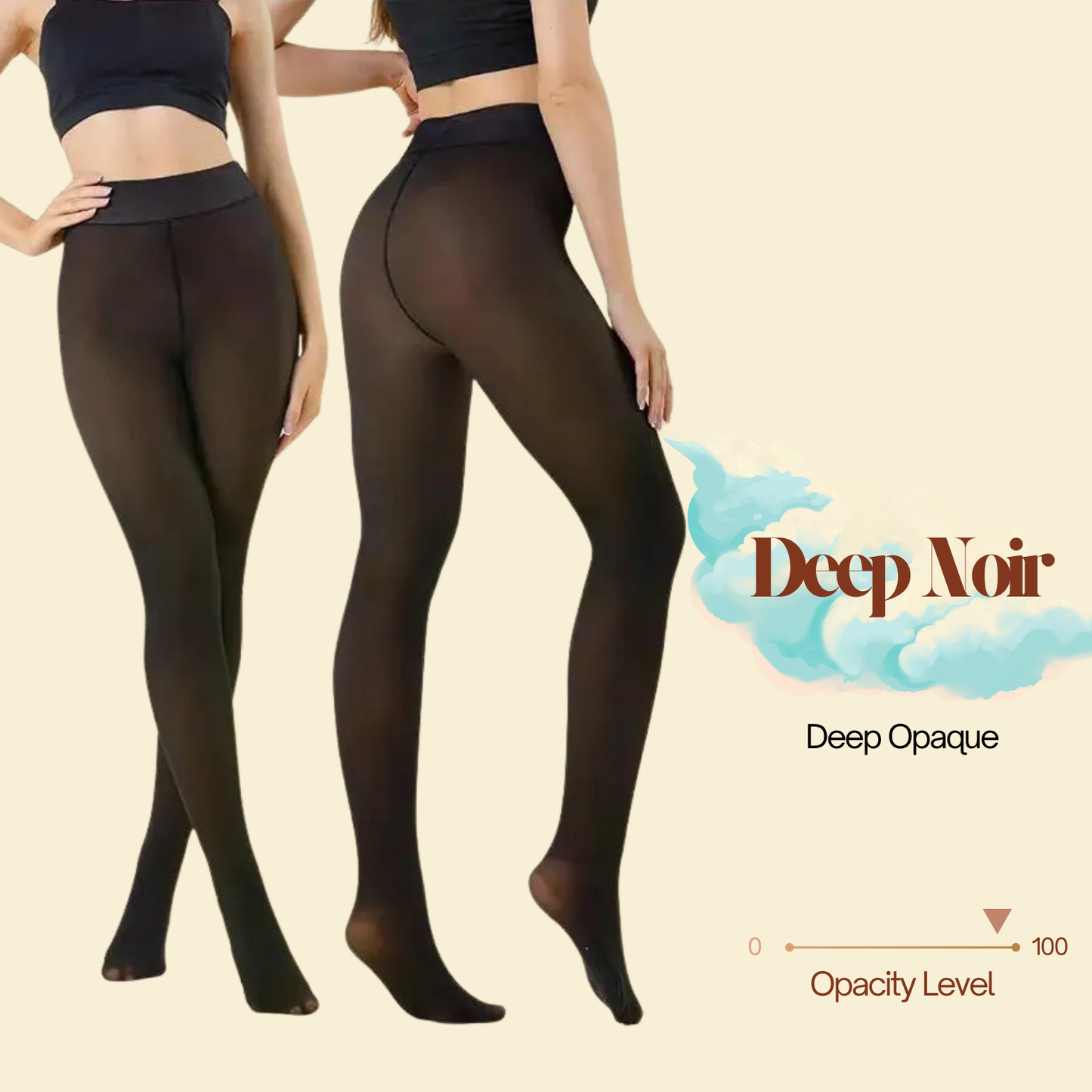 BareFleece™ Viral Magic Fleece Tights With Single Seam & Sheer Tone