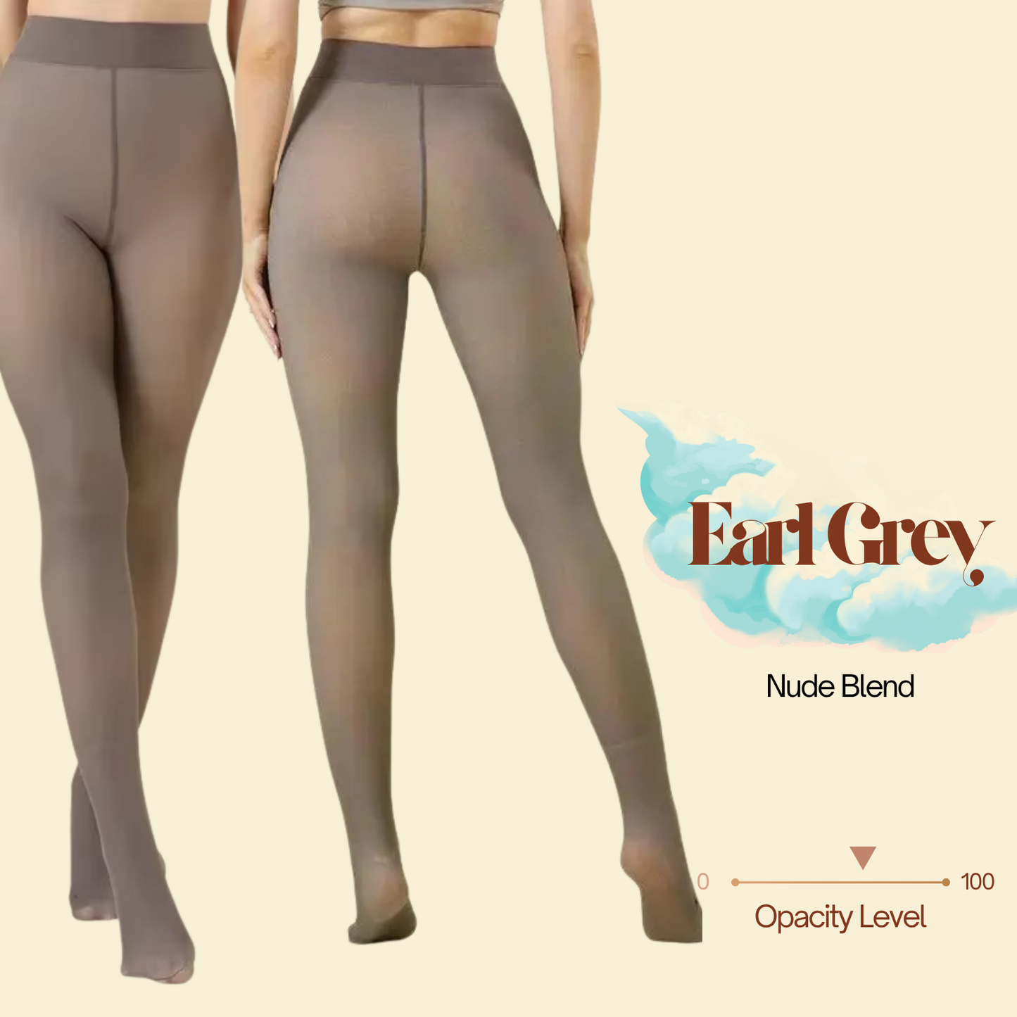 BareFleece™ Viral Magic Fleece Tights With Single Seam & Sheer Tone