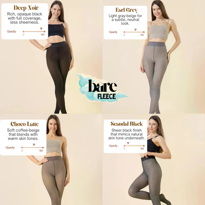 BareFleece™ Viral Magic Fleece Tights With Single Seam & Sheer Tone